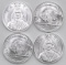 Group of (4) Lakota 1oz. .999 Fine Silver Rounds