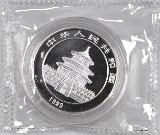 1999 China Panda 1oz. .999 Fine Silver