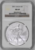 2001 American Silver Eagle 1oz. (NGC) MS69