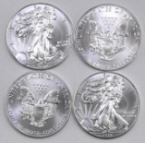 Group of (4) 2012 American Silver Eagle 1oz