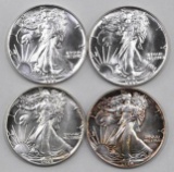 Group of (4) 1988 American Silver Eagle 1oz.