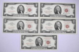 Group of (5) 1963 $2 Legal Tender Notes