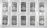 Group of (10) APMEX 1oz. .999 Fine Silver Ingot / Bars.