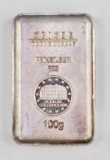 Geiger Edelmetalle 100 Gram. - (3.215oz.) .999 Fine Silver Ingot/Bar