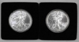 Group of (2) American Silver Eagle 1oz