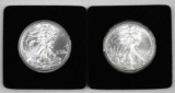 Group of (2) American Silver Eagle 1oz