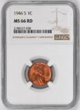 1946 S Lincoln Wheat Cent (NGC) MS66RD