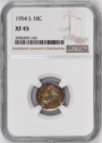 1954 S Roosevelt Silver Dime (NGC) XF45