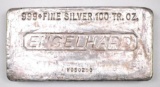 Engelhard 100oz. .999 Fine Silver Ingot/Bar