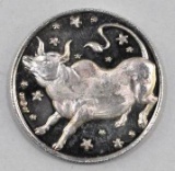 1/2oz. .999 Fine Silver Taurus Round