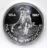 1987 Engelhard Prospector 1oz. .999 Fine Silver Round