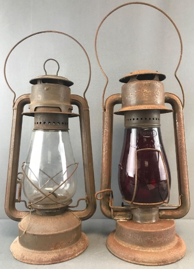 2 antique Railroad Lanterns