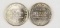 (2) US Assay Office .999 fine 1 oz silver rounds