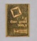 Essayeur Fondeur 1 Gram .999 Fine Gold Ingot / Bar