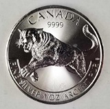 2016 CANADA PREDATOR SERIES COUGAR $5 COIN 1oz .9999 FINE SILVER