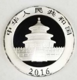 2016 China Silver Panda coin 1 oz .999 Fine 10 Yuan Round
