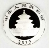 2013 China Silver Panda coin 1 oz .999 Fine 10 Yuan Round
