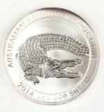 2014 Australia 1 oz Silver Saltwater Crocodile .999 Round