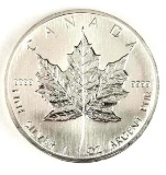 1989 Canada Silver Maple Leaf .9999 Fine Silver Round