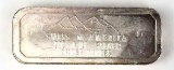 Swiss Of America - Odd Size Silver Bar 3 Oz. Draper Mint .999 Fine