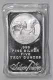 Silver Towne 5oz. .999 Fine Silver Ingot / Bar.