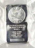 5 Troy ounce oz Bar Sunshine Minting Inc. Original Seal