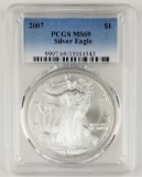 2007 Silver US American Eagle MS69 PCGS
