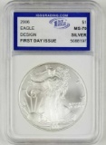 2006 Silver US American Eagle MS69