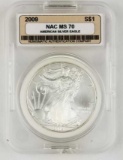 2009 Silver US American Eagle MS70 NAC