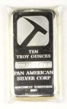 10 oz .999 fine Silver Bar Pan American Silver Corp