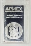 10 oz .999 fine Silver Bar APMEX