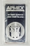 10 oz .999 fine Silver Bar APMEX
