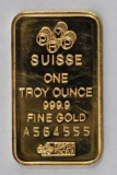 PAMP Credit Suisse 1oz. .9999 Fine Gold Ingot / Bar