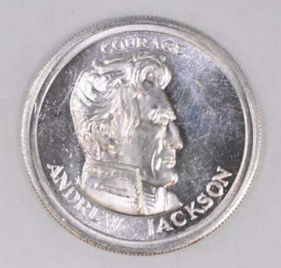 1976 Liberty Lobby Andrew Jackson .500oz. .999 Fine Silver Round
