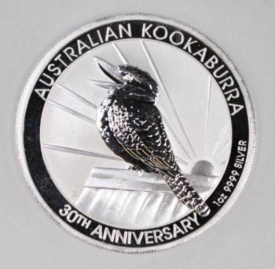 2020 Australia Kookaburra 1oz. .999 Fine Silver Round