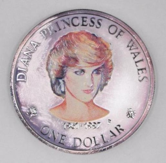 1997 Cook Islands Princess Diana 1oz. .999 Fine Silver Round