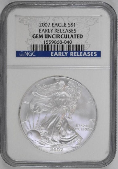 2007 American Silver Eagle 1oz. (NGC) Gem Uncirculated