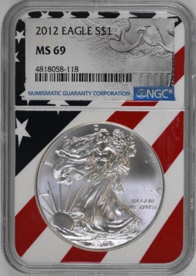 2012 American Silver Eagle 1oz. (NGC) MS69