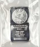 5 Troy ounce oz Bar Sunshine Minting Inc. Original Seal