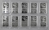 Group of (10) Northwest Territorial Mint 1oz. .999 Fine Silver Ingot/Bars