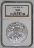 2004 American Silver Eagle 1oz. (NGC) MS69