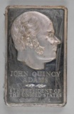 Presidential Ingots Collection John Quincy Adams 10.5oz. .925 Fine Silver Ingot/Bar