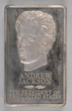 Presidential Ingots Collection Andrew Jackson 10.5oz. .925 Fine Silver Ingot/Bar