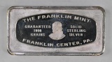 Franklin Mint 1000 Grains - 2.08 Troy Ounces Sterling Silver Ingot/Bar