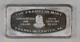 Franklin Mint 1000 Grains - 2.08 Troy Ounces Sterling Silver Ingot/Bar