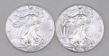 Group of (2) 2020 American Silver Eagle 1oz