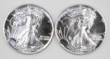 Group of (2) 1989 American Silver Eagle 1oz.