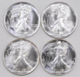 Group of (4) 1992 American Silver Eagle 1oz