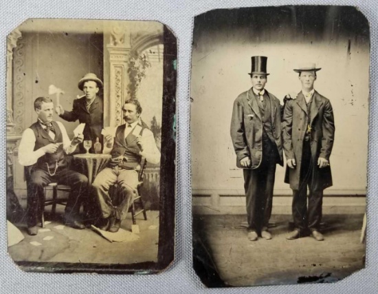 2 antique tintypes