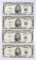 Group of (4) 1953-A $5 Silver Certificate Notes
